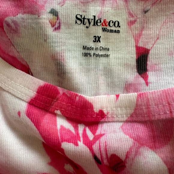 Style & Co. Floral Pink Women's Top - Picture 5 of 5